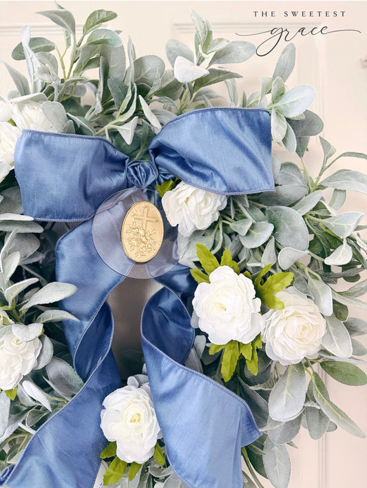 The Louise in French Blue (with cross intaglio)