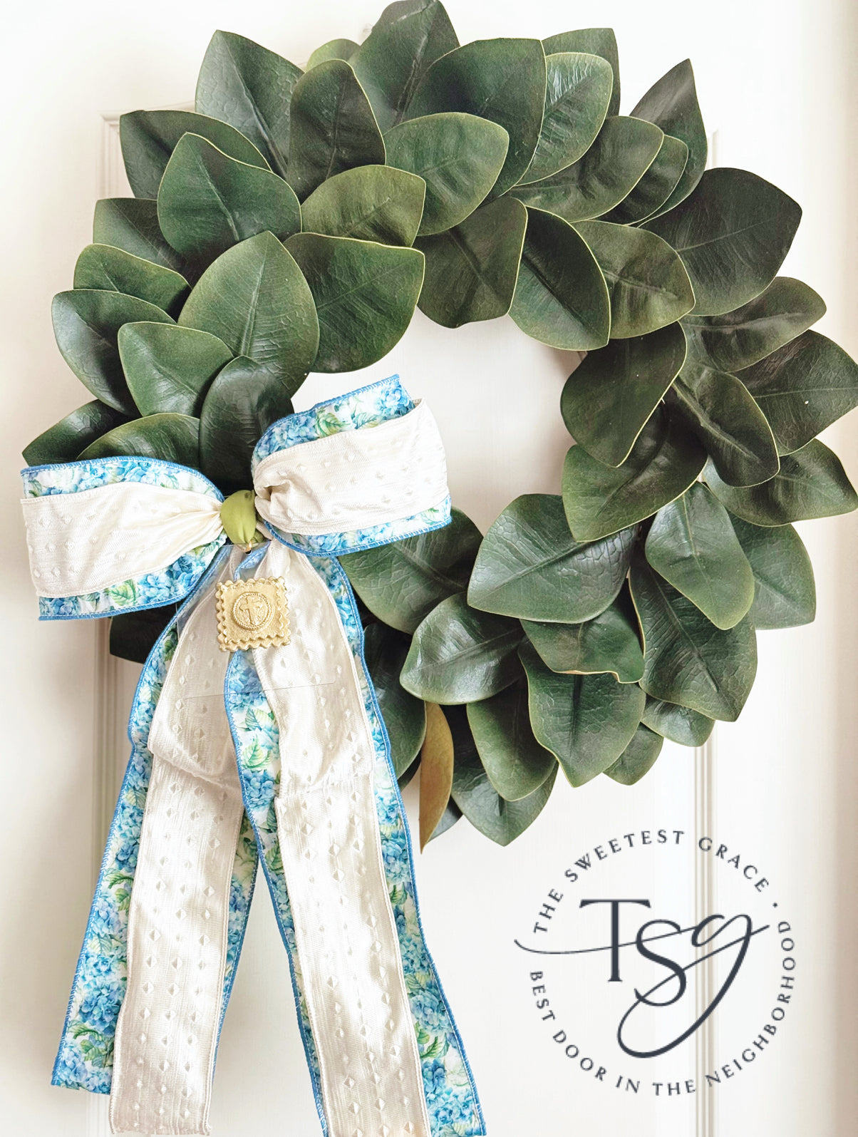 The Maggie (hydrangea/cross)